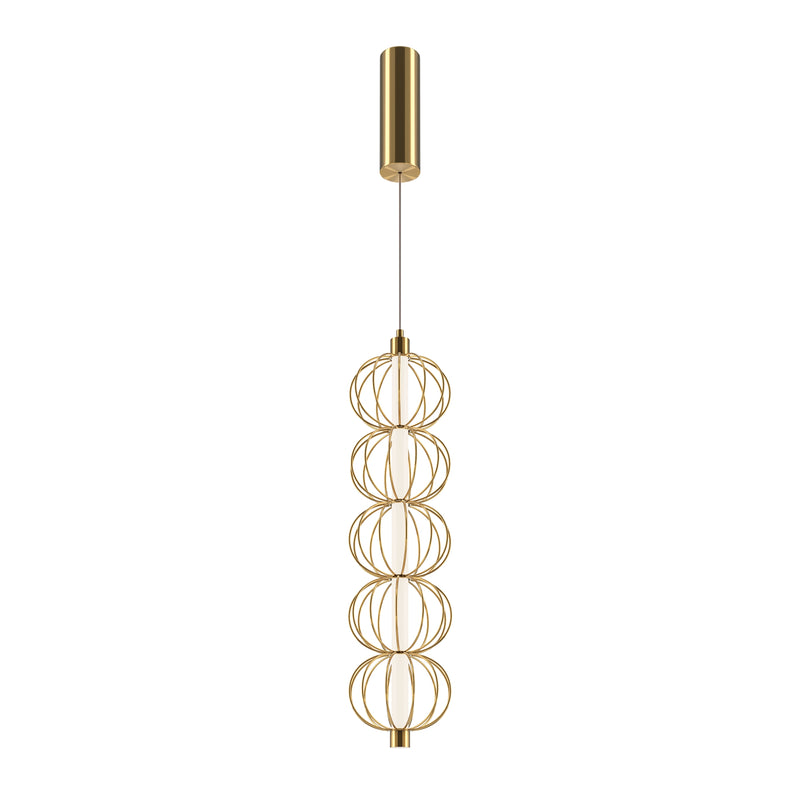 Lustra LED Maytoni Modern Golden Cage, Auriu, LED 17W, 1050lm 3000K