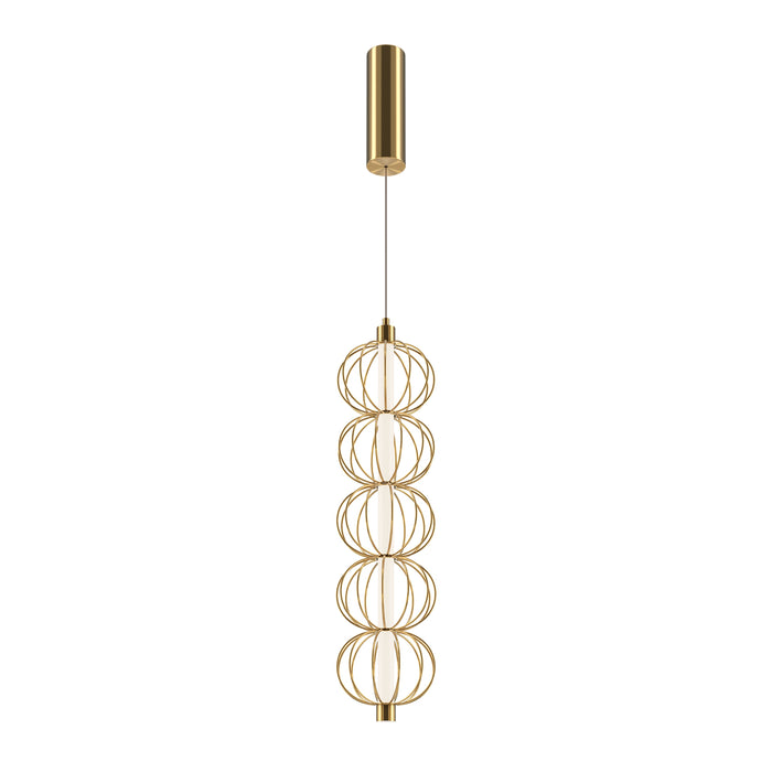 Lustra LED Maytoni Modern Golden Cage, Auriu   , LED 17W, 1050lm 3000K MOD216PL-L10G3K