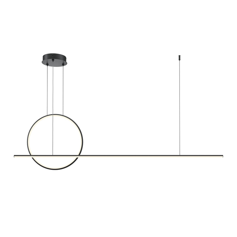 Lustra LED Maytoni Halo, Negru, LED 40W, 1500lm