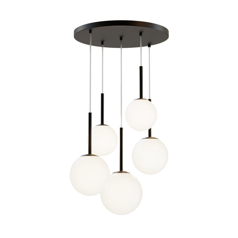 Lustra Living Maytoni Basic form Negru mat, 5XE14