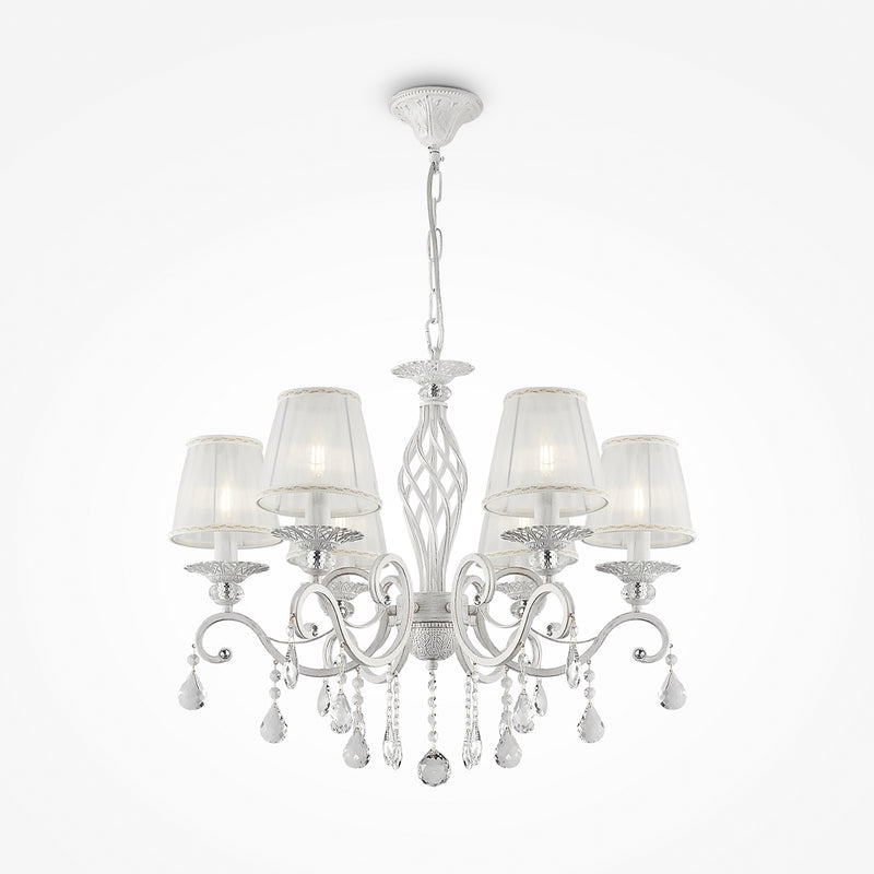 Lustra Living Maytoni Classic Grace Alb/Auriu, 6XE14