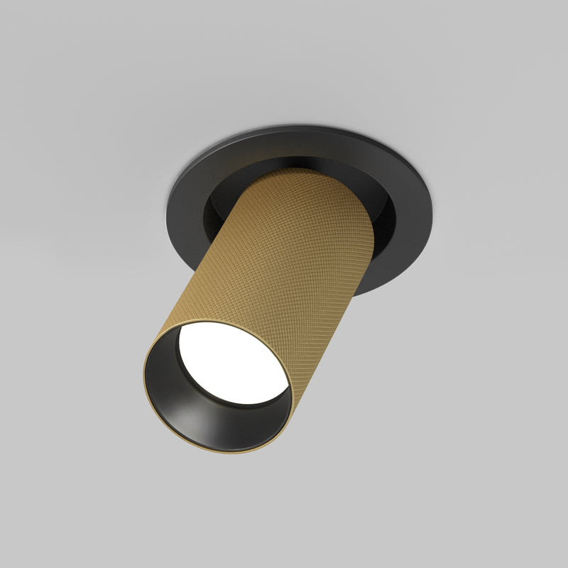 Lampa de Tavan Incastrata, Reglabila Maytoni Technical Artisan, Negru | Auriu mat, GU10 10W