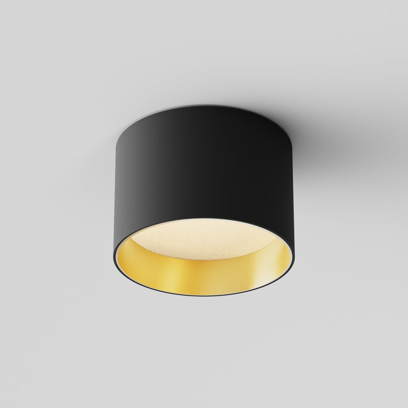 Lampa de tavan LED Maytoni Technical Vega, Negru | Auriu mat, LED 8W, 580lm 3000K