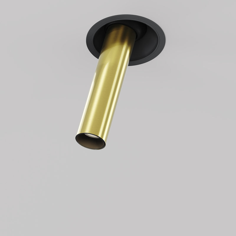 Lampa de Tavan Incastrata, Reglabila Maytoni Technical Focus T, Negru | Alama, LED 7W, 460lm 3000K