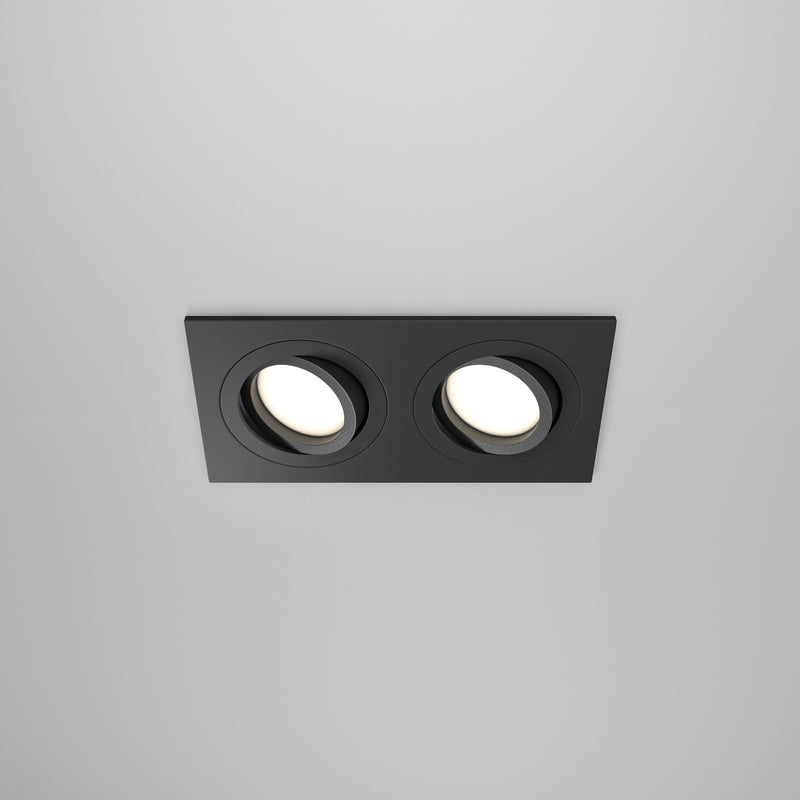 Spot incastrat Maytoni Technical Atom Negru, 2XGU10