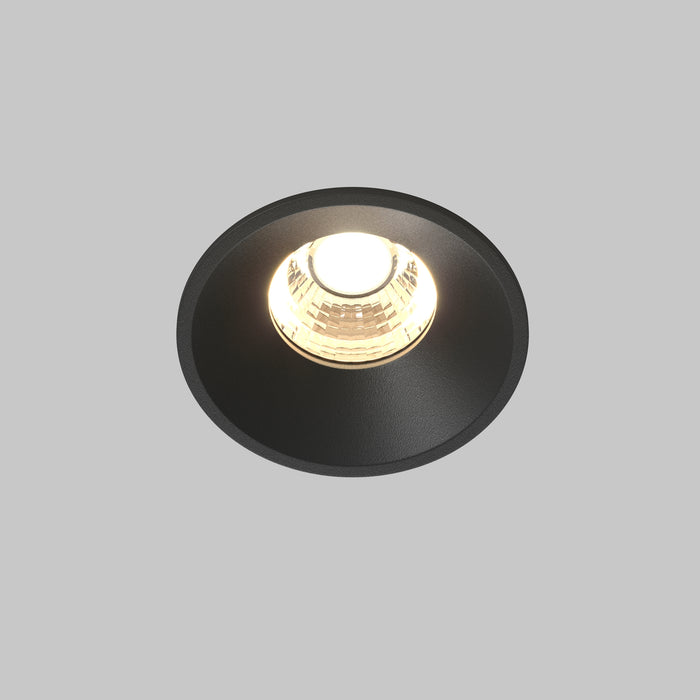 Spot LED Incastrat Maytoni Technical Round, Negru, LED 7W, 450lm 3000K  DL058-7W3K-B