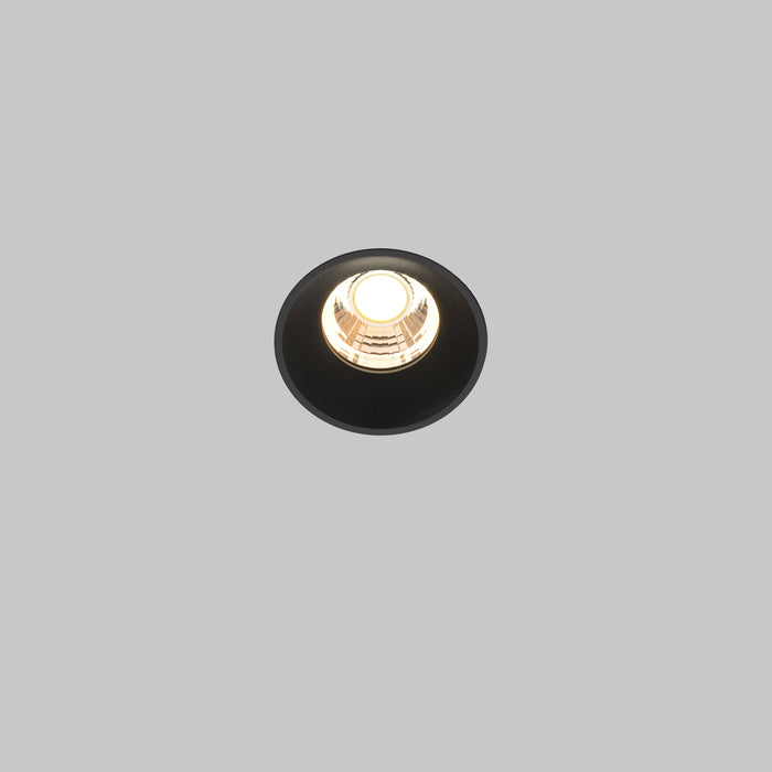 Spot LED Incastrat Maytoni Technical Round, Negru, LED 7W, 450lm 3000K  DL058-7W3K-TRS-B