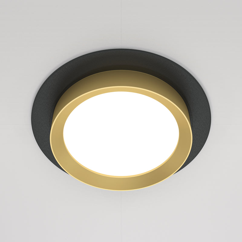 Spot incastrat Maytoni Technical Hoop Negru/Auriu, 1XGX53