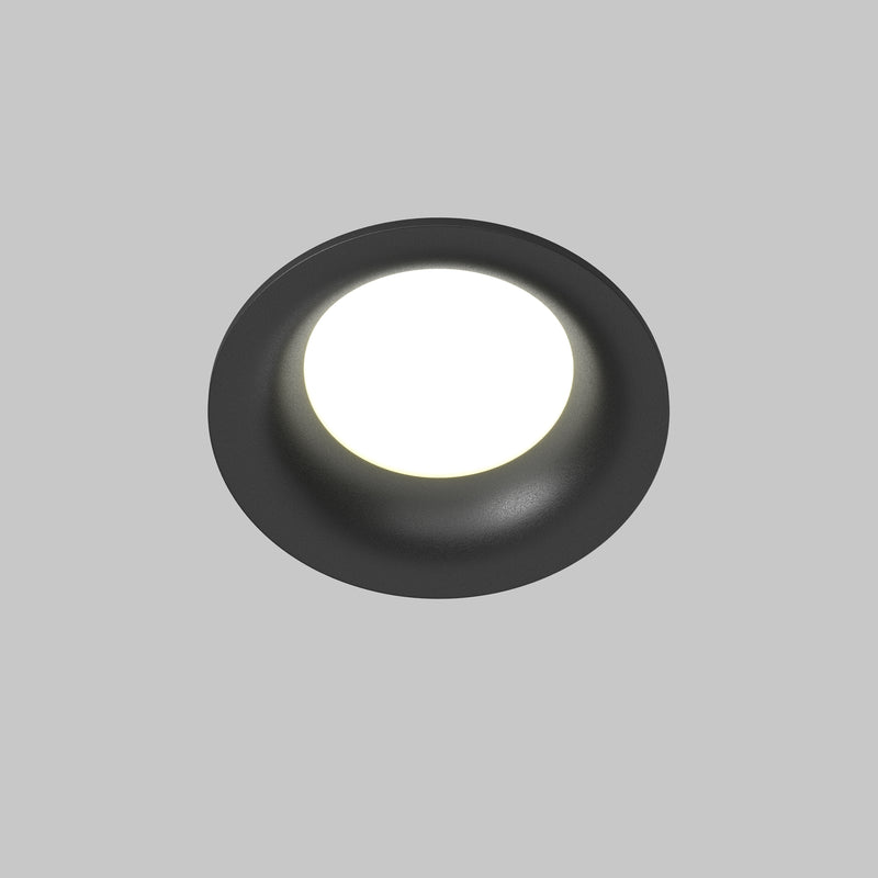 Spot incastrat baie / bucatarie / exterior Maytoni Technical Slim, Negru, GU10 50W