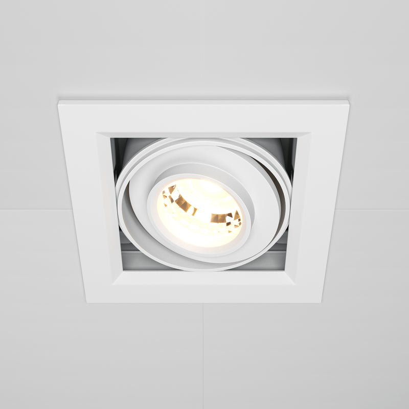 Spot LED Incastrat Maytoni Technical Metal Modern, Alb, LED 10W, 750lm 3000K