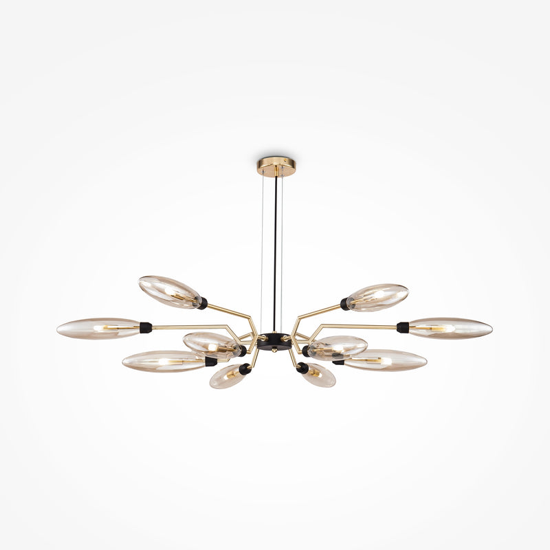 Lustra Living Maytoni Ventura Auriu mat, 12XG9