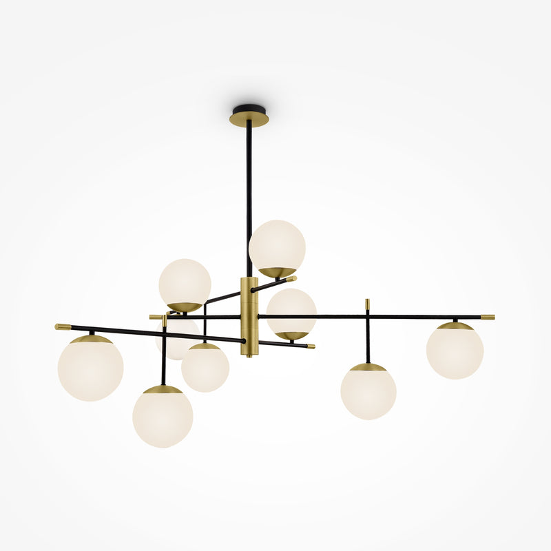 Lustra Living Maytoni Nostalgia Auriu mat, 9XE14