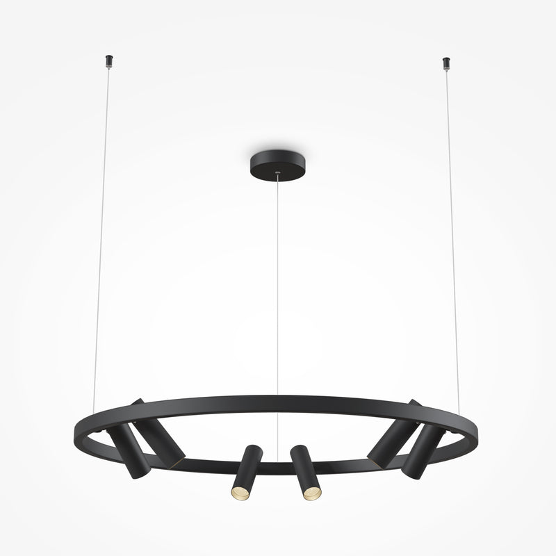 Lampă Suspendată LED Neagră Satellite – Maytoni, Aluminiu, 42W, 3900lm