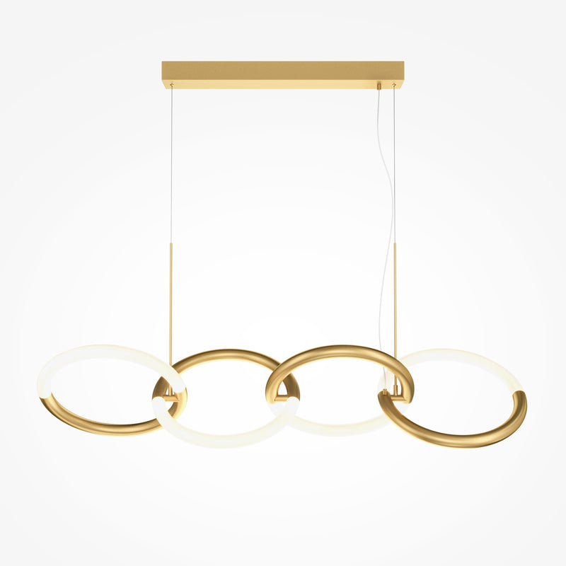 Lustra LEDMaytoni Node Auriu 4