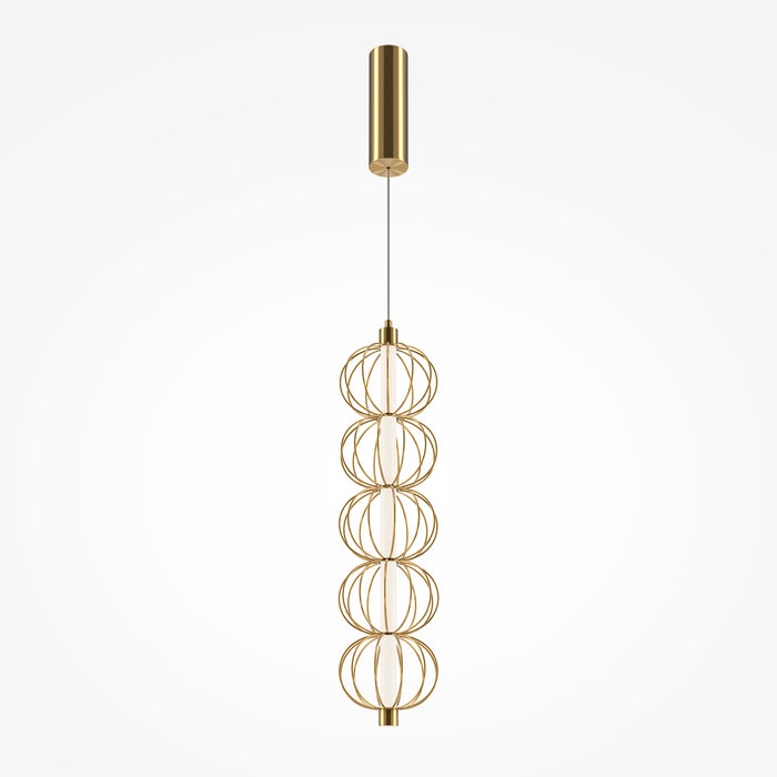 Lustra LED Maytoni Modern Golden Cage, Auriu   , LED 17W, 1050lm 3000K MOD216PL-L10G3K