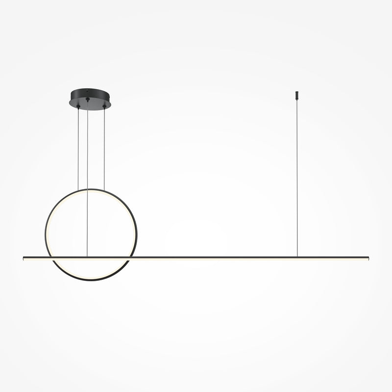 Lustra LED Maytoni Halo, Negru, LED 40W, 1500lm