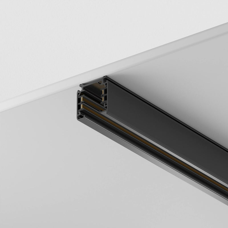 Sina aplicata cu 3 faze Maytoni Technical Busbar trunkings Trinity Negru, 1m.