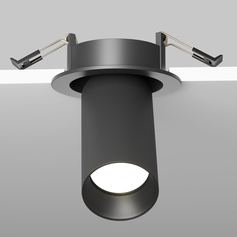 Lampa de Tavan Incastrata, Reglabila Maytoni Technical Artisan, Negru, GU10 10W