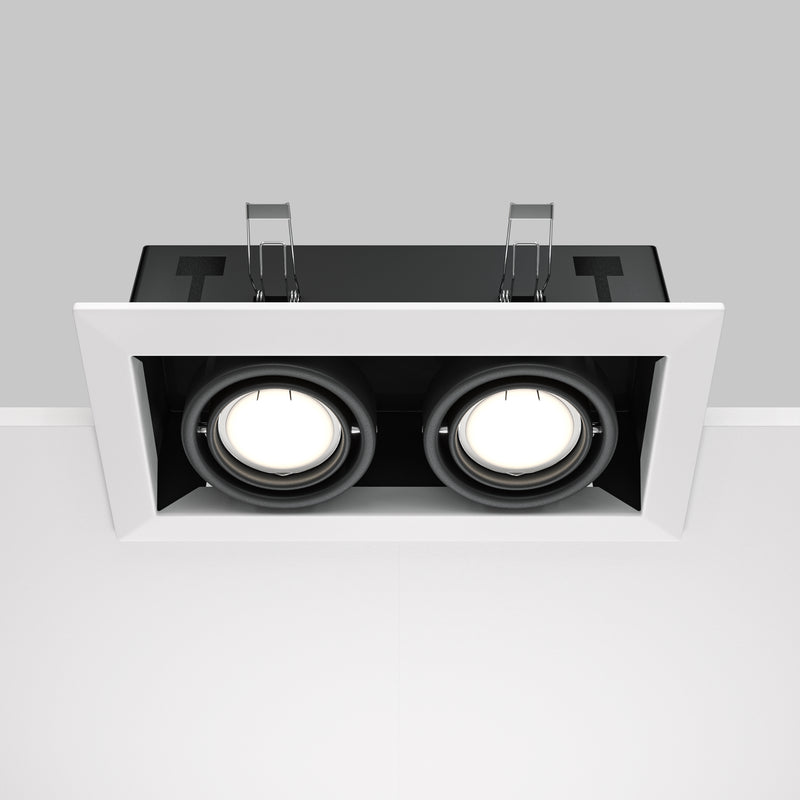 Spot incastrat Maytoni Technical Metal Modern Alb, 2XGU10