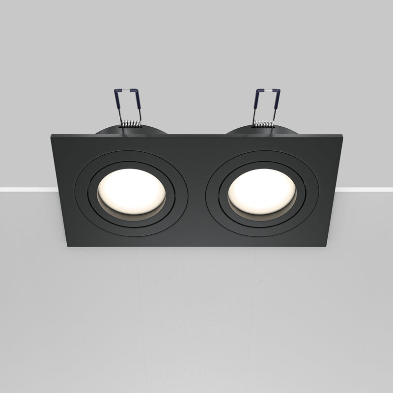 Spot incastrat Maytoni Technical Atom Negru, 2XGU10