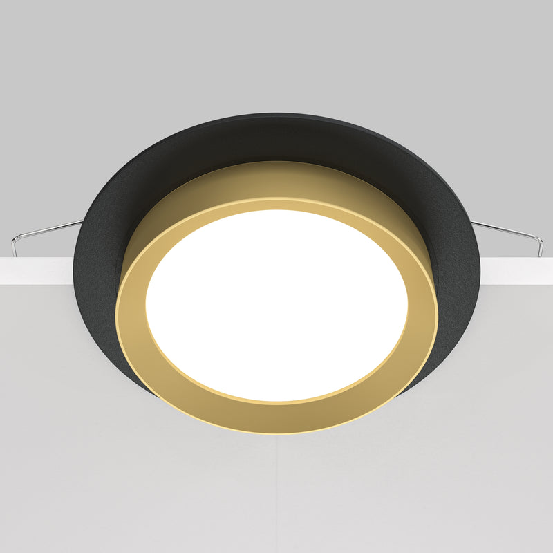 Spot incastrat Maytoni Technical Hoop Negru/Auriu, 1XGX53