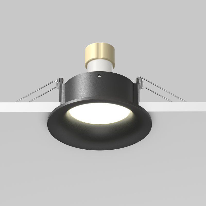 Spot incastrat baie / bucatarie / exterior Maytoni Technical Slim, Negru, GU10 50W