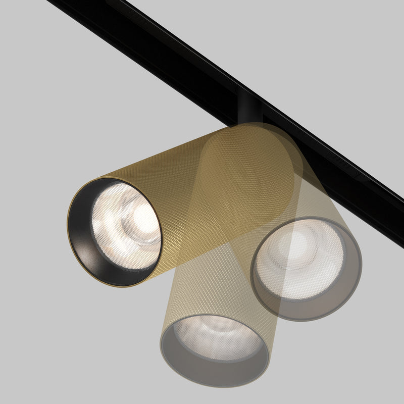 Proiector LED pentru sina magnetica Exility Maytoni Technical Artisan, Negru | Auriu mat, LED 12W, 1050lm 4000K