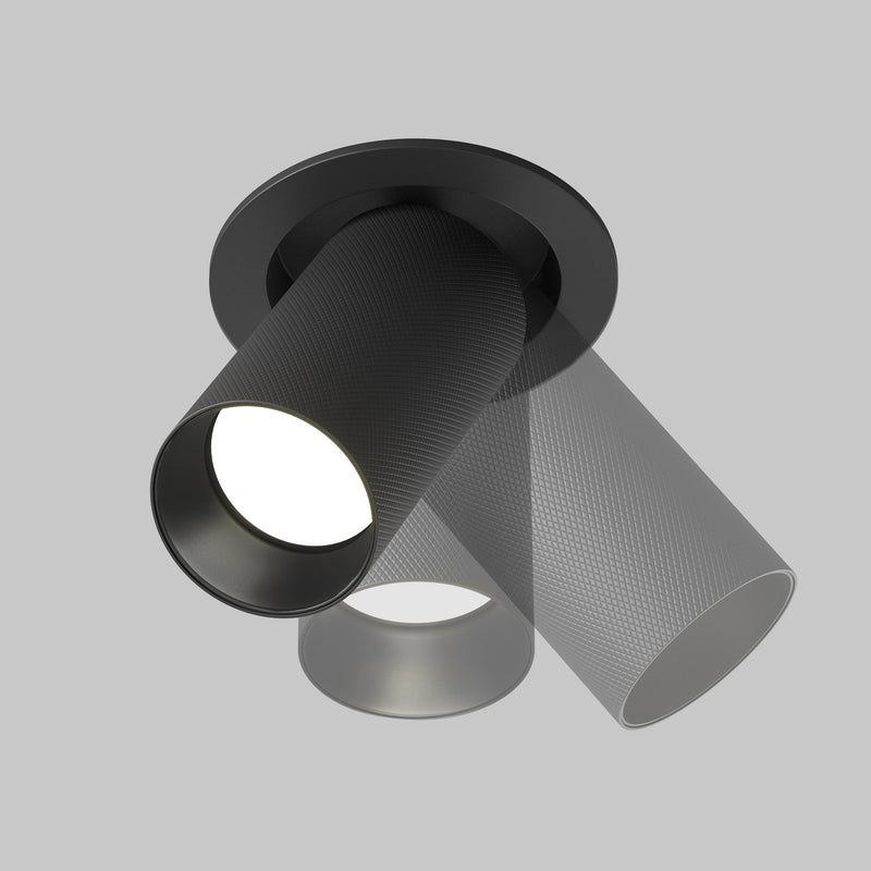 Lampa de Tavan Incastrata, Reglabila Maytoni Technical Artisan, Negru, GU10 10W