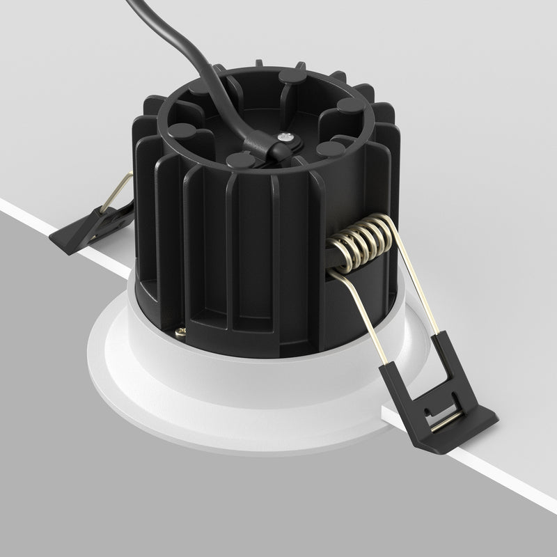 Spot LED Incastrat Maytoni Technical Round, Alb, LED 12W, 920lm 3000K