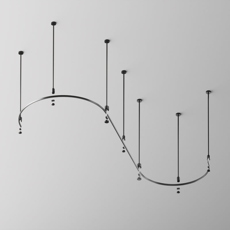 Corp iluminat pe sina Sistem Magnetic Modular FLARITY Negru