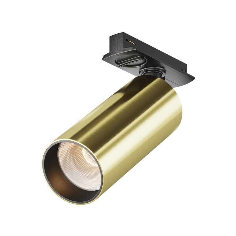 Proiector LED pentru sina monofazata Unity Maytoni Technical Focus LED, Alama, LED 12W, 900lm 3000K