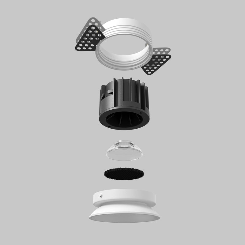 Spot LED Incastrat Maytoni Technical Round, Alb, LED 12W, 920lm 3000K