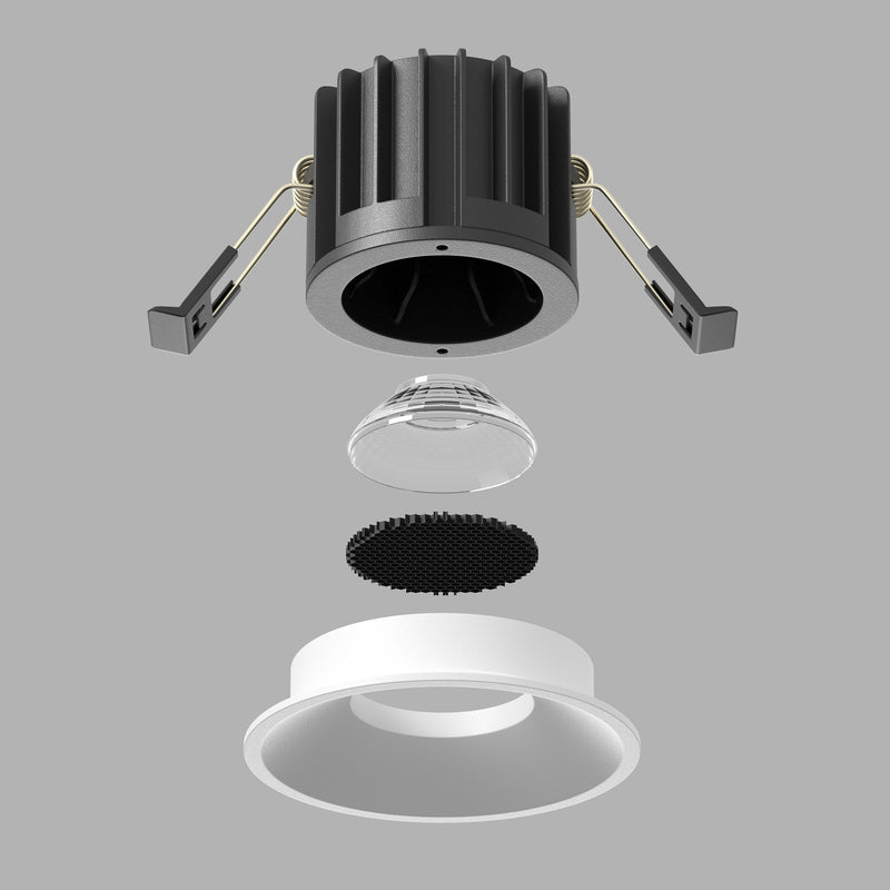 Spot LED Incastrat Maytoni Technical Round, Alb, LED 12W, 920lm 3000K
