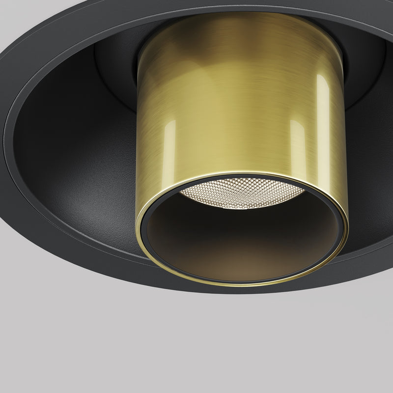 Lampa de Tavan Incastrata, Reglabila Maytoni Technical Focus T, Negru | Alama, LED 7W, 460lm 3000K