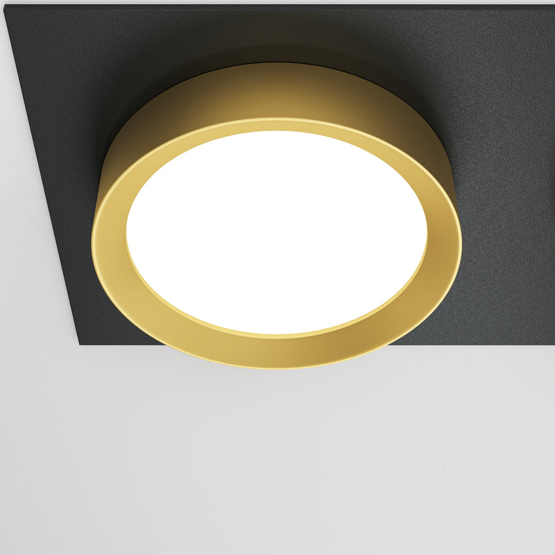 Spot Incastrat Maytoni Technical Hoop, Negru | Auriu, GX53 15W