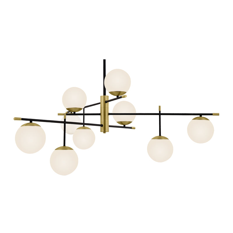 Lustra Living Maytoni Nostalgia Auriu mat, 9XE14
