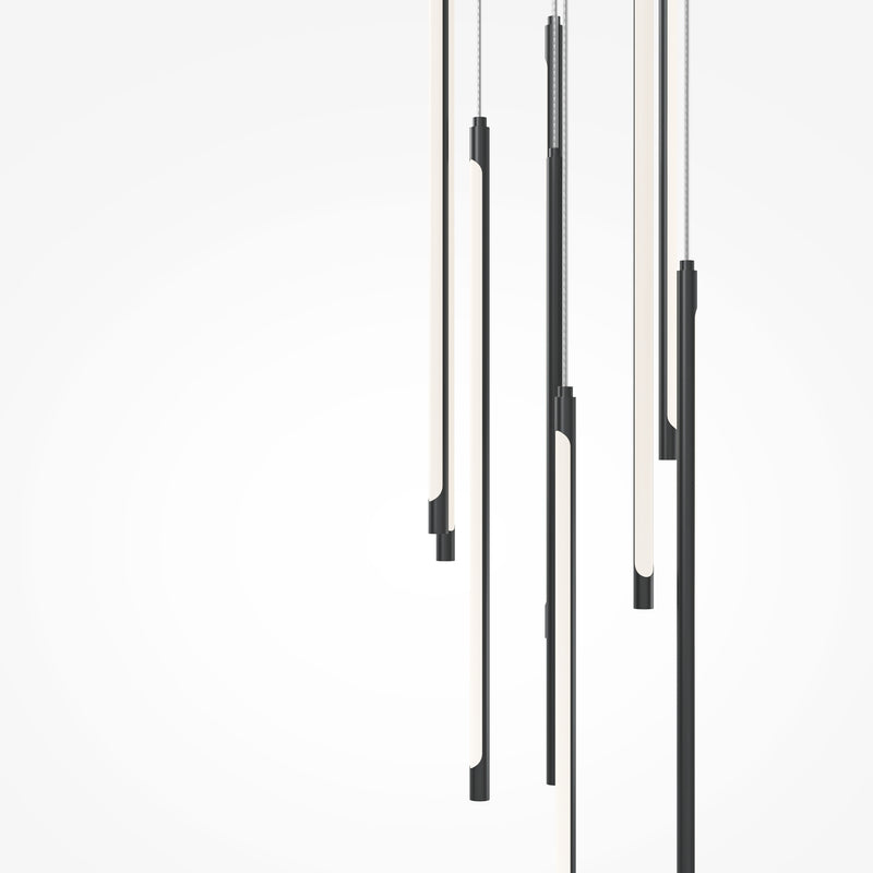 Lustra LED Maytoni Light stick, Negru, LED 46W, 3350lm 3000K Dimabil