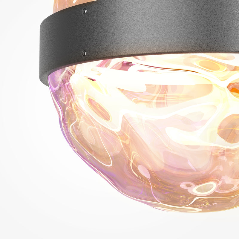 Aplica LED Maytoni Misterio, sticlă multicolor, 6W, 2700K, negru