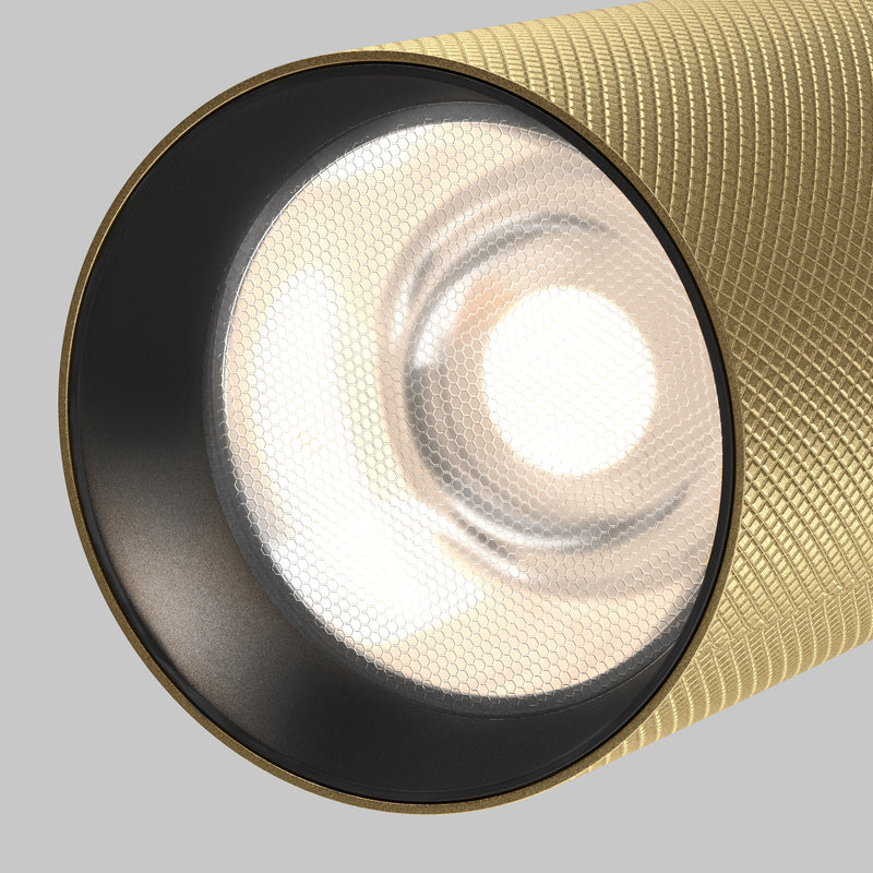 Proiector LED pentru sina magnetica Exility Maytoni Technical Artisan, Negru | Auriu mat, LED 12W, 1050lm 4000K