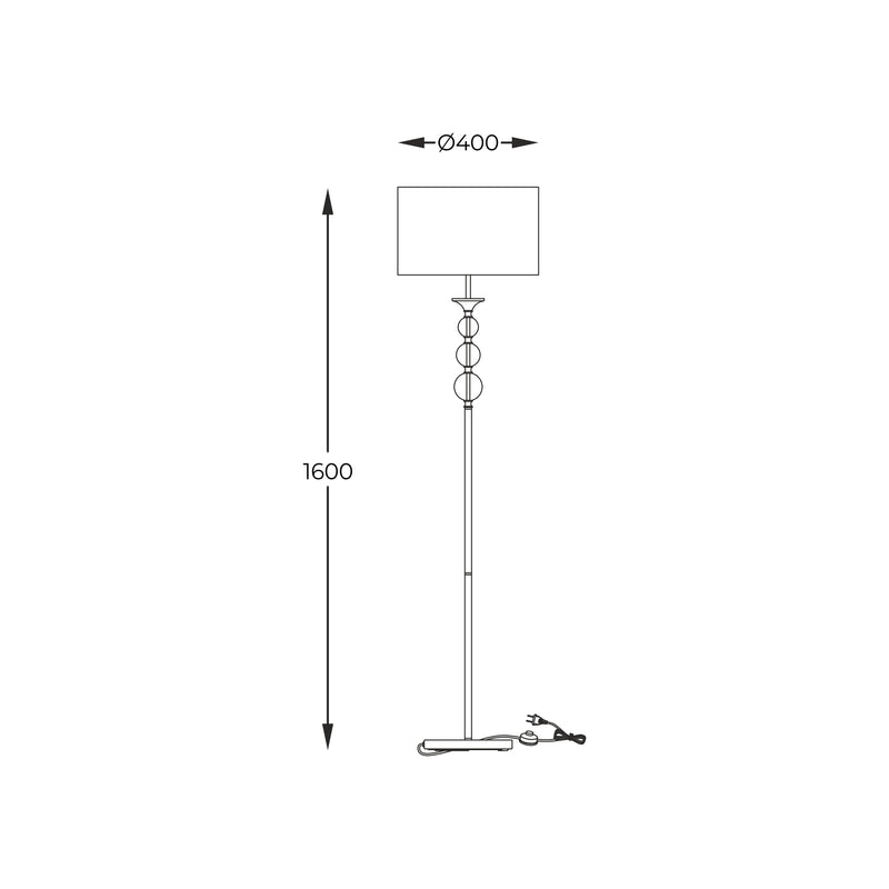 Lampadar Zuma Line 1xE27 Alb, REA Floor RLL93163-1W