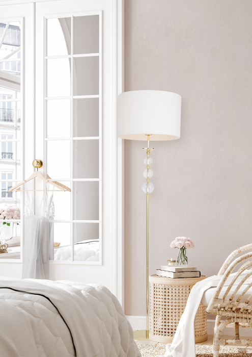 Lampadar Zuma Line 1xE27 Auriu / Alb REA Floor RLL93163-1GW