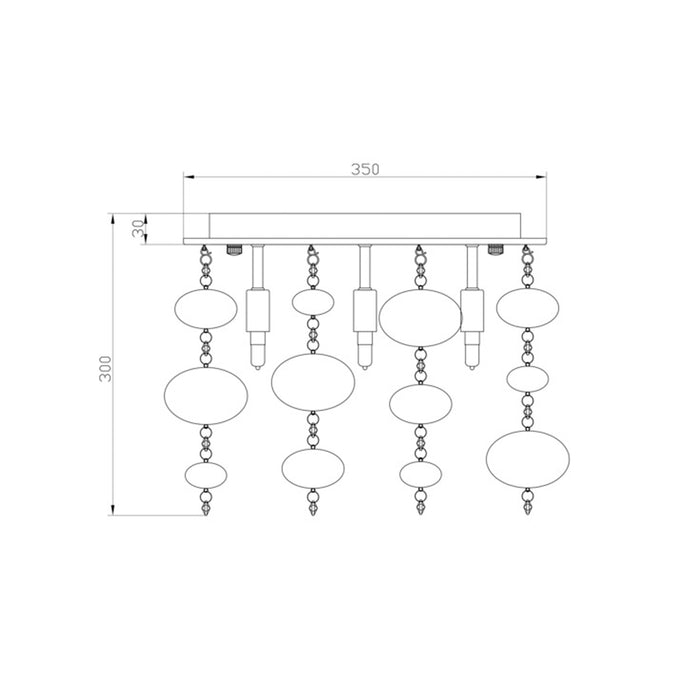 Plafoniera Zuma Line Elli 5xG9 Auriu