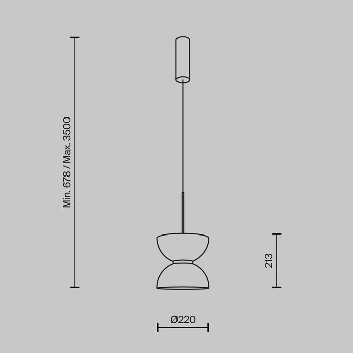 Lustra LED Maytoni Modern Kyoto, Alb, LED 11W, 1300lm 3000K MOD178PL-L11W3K