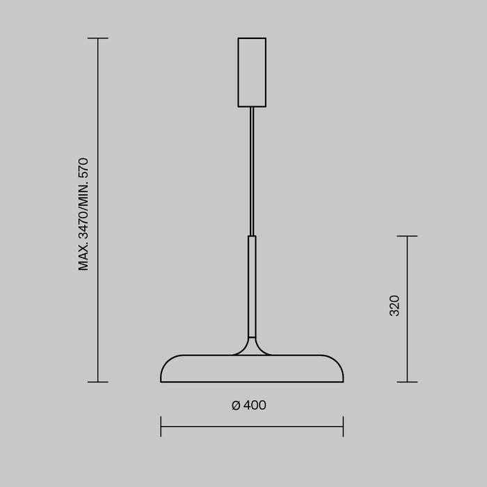 Lustra LED Maytoni Modern Gerhard, Negru, LED 26W, 1400lm 3000K MOD189PL-L18B3K1