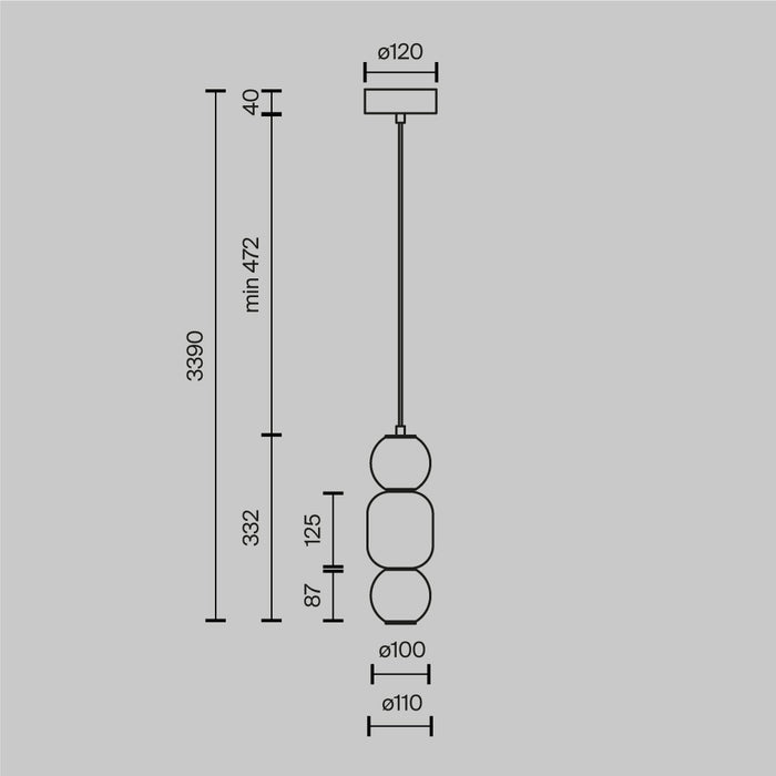 Lustra LED Maytoni Modern Drop, Crom, LED 16W, 2000lm 3000K MOD273PL-L16CH3K