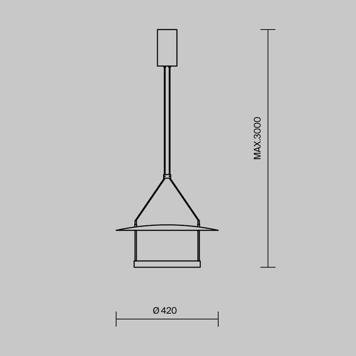 Lustra LED Maytoni Modern Ambience, Negru, LED 23W, 1000lm 3000K MOD280PL-L23B3K