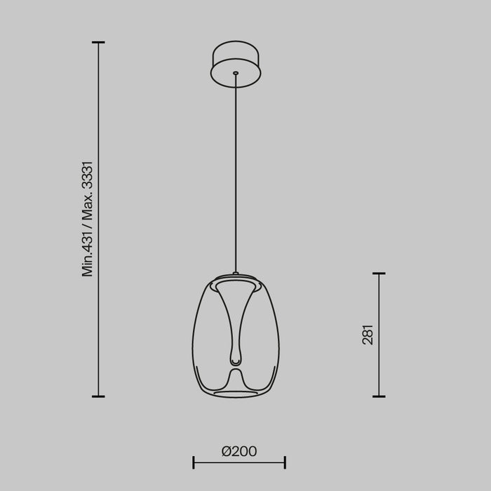 Lustra LED Maytoni Modern Splash, Auriu , LED 7W, 280lm 3000K MOD282PL-L8G3K