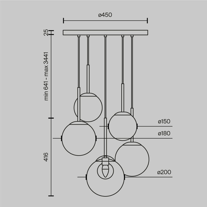 Lustra Maytoni Modern Basic form, Auriu   , G9 20W,   MOD521PL-05G