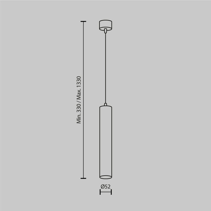 Lustra LED Maytoni Technical Focus LED, Negru, LED 12W, 900lm 3000K P072PL-L12B3K-1