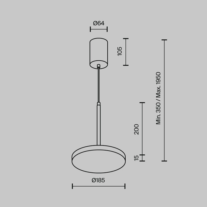 Lustra LED Maytoni Technical Plato, Alb, LED 12W, 790lm 3000K P076PL-L12W3K-W